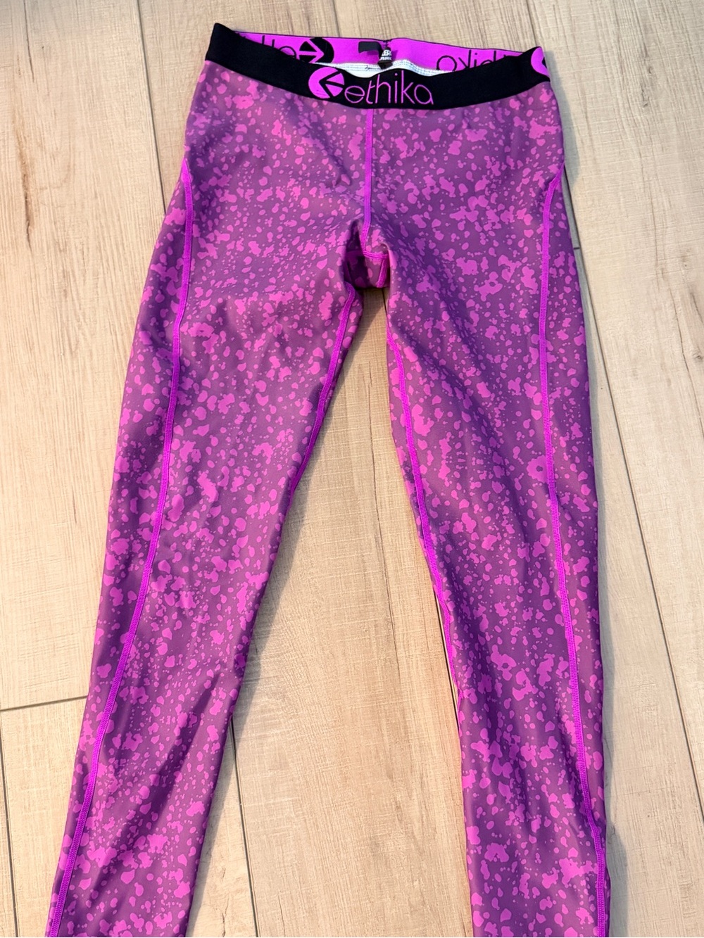 ethika Purple and Pink Patterned Active Leggings